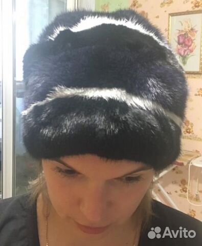 Норковая молодежная шапка