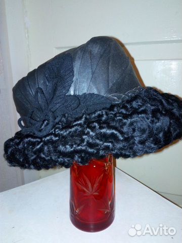 Шляпа р.56-57,нат.кожа и мех,новая