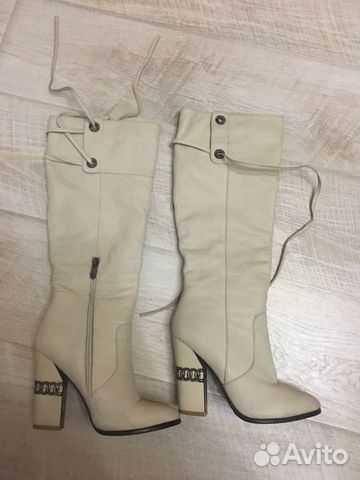 Ботфорты сапоги зимние,натуральная кожа и мех