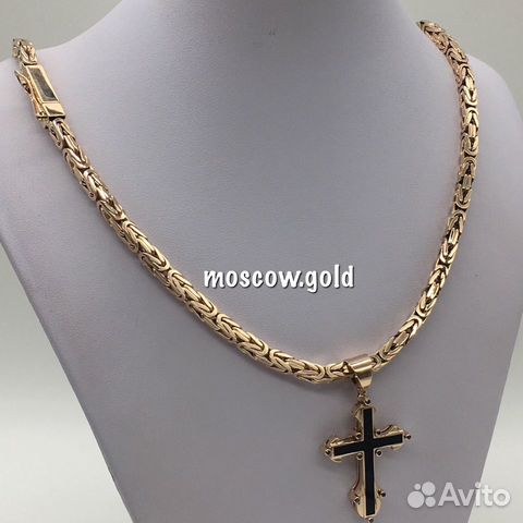 Золотая цепь с крестом