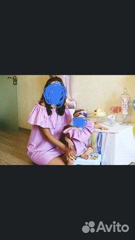 Платья с воланами Family look (Мама, дочка) Платья с воланами Family look (Мама, дочка)