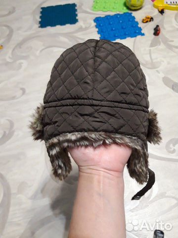 Зимняя Шапка-ушанка 6-9мес Зимняя Шапка-ушанка 6-9мес