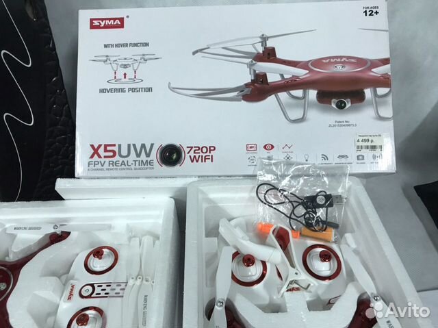Квадрокоптер Syma X5UW с камерой красный Квадрокоптер Syma X5UW с камерой красный