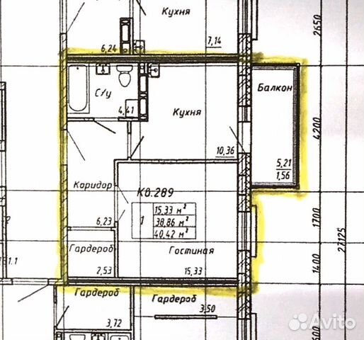 1-к квартира, 40.4 м², 9/14 эт.
