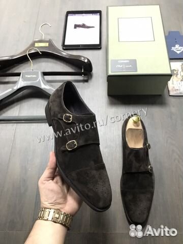 Tom Ford double monkstrap натуральная замша