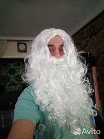 Парик и борода Деда Мороза/Санта Клауса