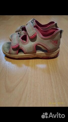 Сандалии детские adidas р 2414,5-15см нат.кожа