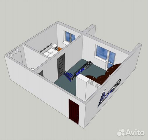 2-к квартира, 40.8 м², 10/10 эт.