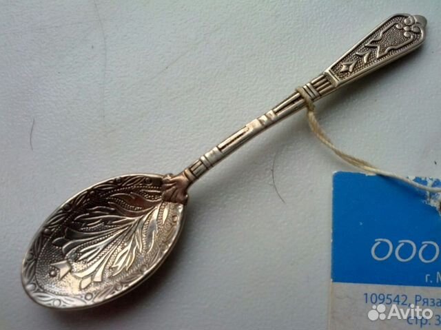 Ложка для Соли Перца Горчицы Серебро 925 Лвма 2010
