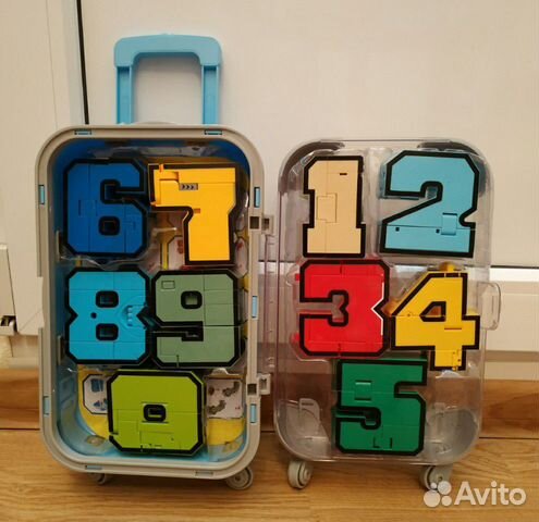 Цифры Трансформеры 10шт в чемодане Цифры Трансформеры 10шт в чемодане
