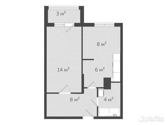 1-к квартира, 40.4 м², 6/24 эт. 1-к квартира, 40.4 м², 6/24 эт.
