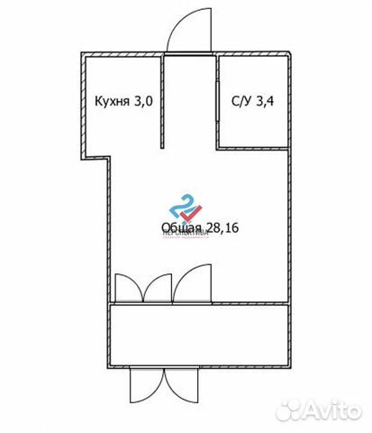 1-к квартира, 28.2 м², 19/19 эт.