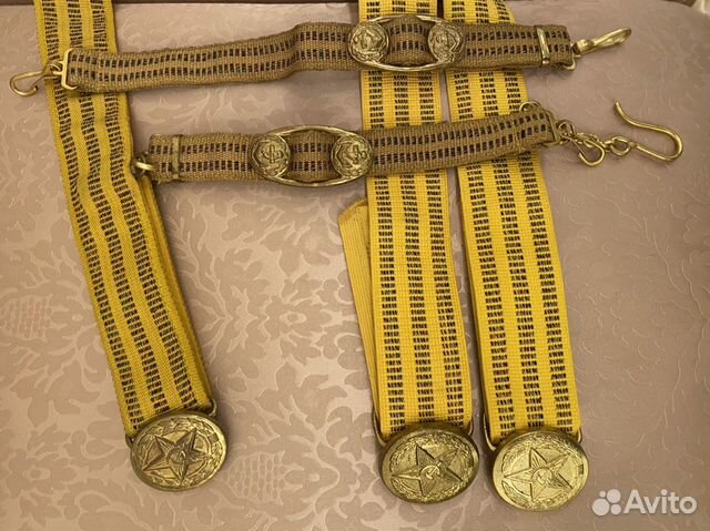 Парадный ремень с подвесами для кортика