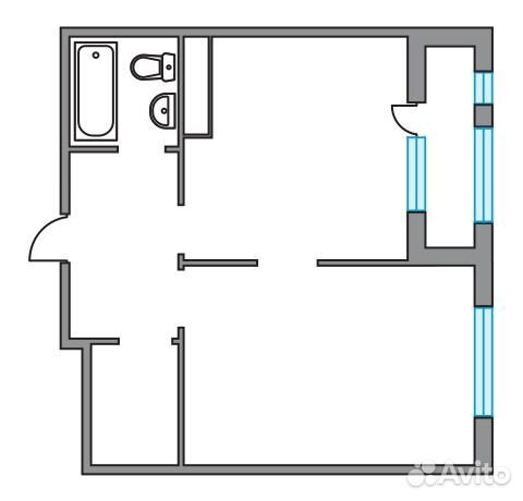 1-к квартира, 45.3 м², 22/26 эт.
