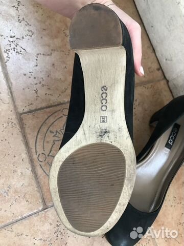 Кожаные туфли Ecco черные