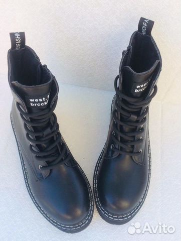 Ботинки женские чёрные весенние