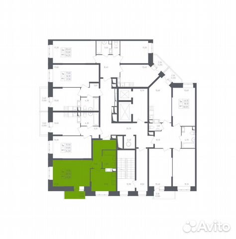 1-к квартира, 40.2 м², 13/17 эт.