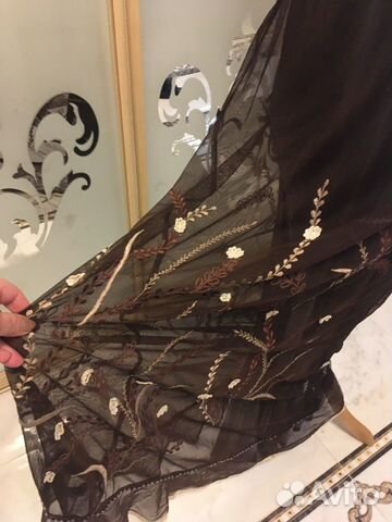 Платье вышитая сетка с нижним платьем