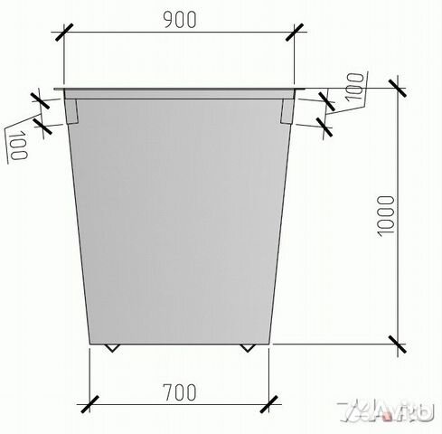 Мусорный бак чертеж металлический