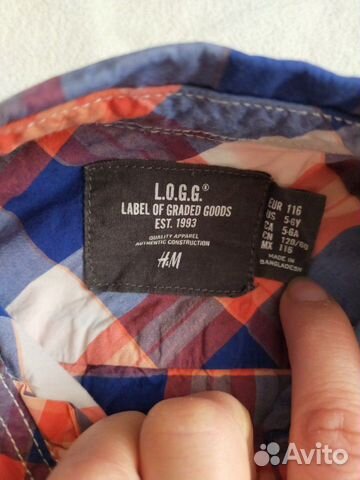 Рубашка H&M 116см