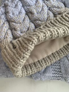 Шапка с переходом цвета, на подкадке