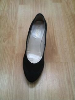 Туфли черные замшевые