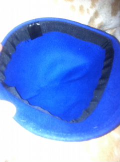 Шапка ярко-синяя, натур. шерсть, р.56-58