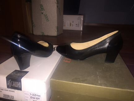 Туфли черные кожаные размера 36-37 Новые
