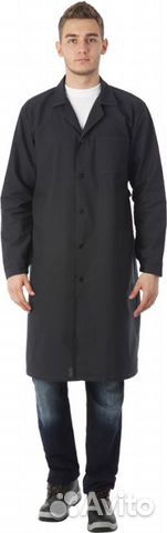 Халат Черный Рабочий Бязь