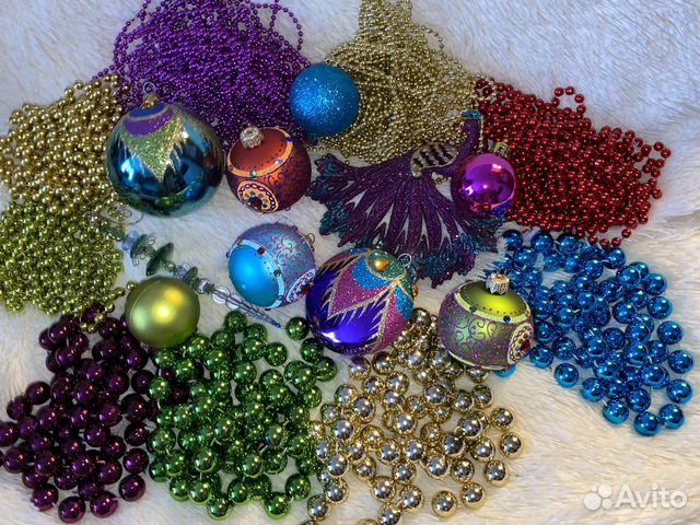 Елочные игрушки,украшения набором,гирлянды