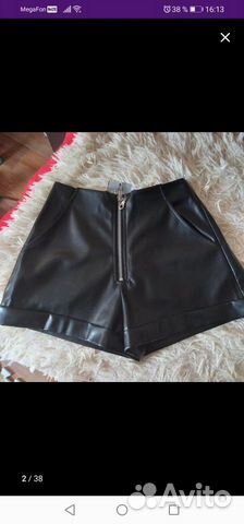 Шорты экокожа