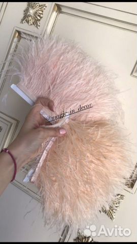 Перья страуса пастельных тонов