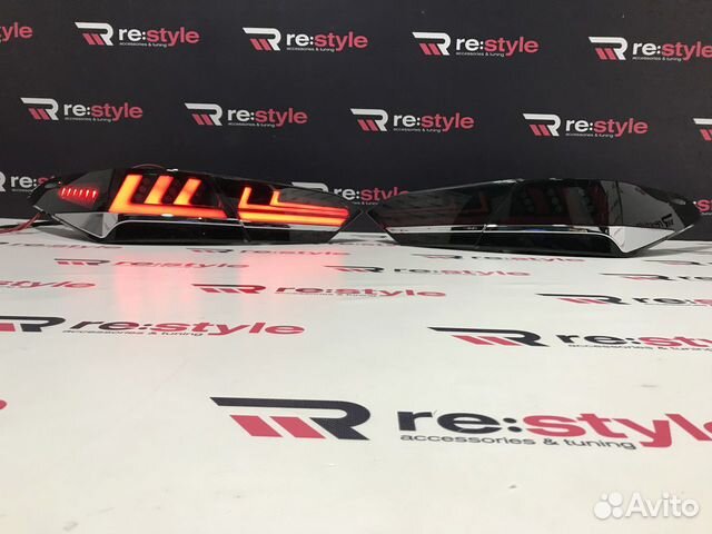 Стопы Toyota Camry 70 Lexus Style С хромом Дымчаты