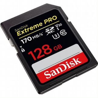 Sandisk sdxc 128Gb class 10 extreme PRO 4K 170 m/s