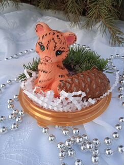 Тигрёнок в куполе мыло ручной работы