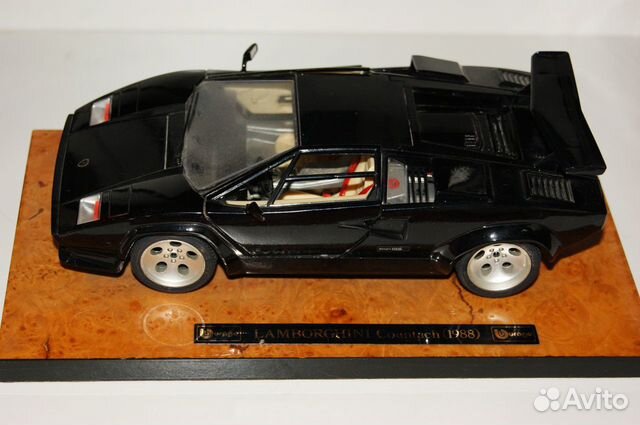 1/18 Bburago Lamborghini Countach Schwarz Италия