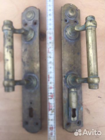 Дверная ручка старинная с клеймом. Цена за пару