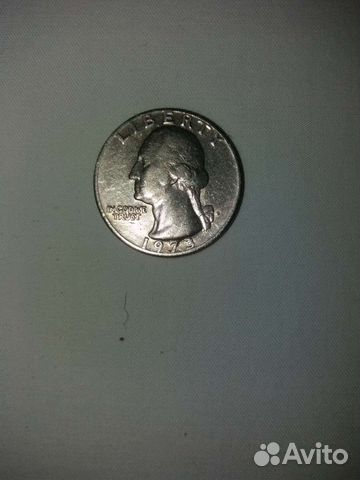 Liberty quarter dollar перевертыш 1973г+ 5 центов