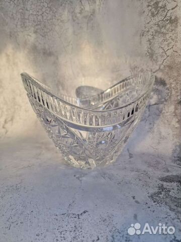 Ваза для фруктов большая хрустальная СССР