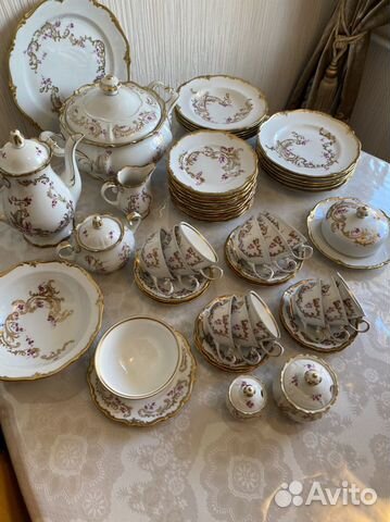 Сервиз антикварный Reichenbach обед + чай + моко