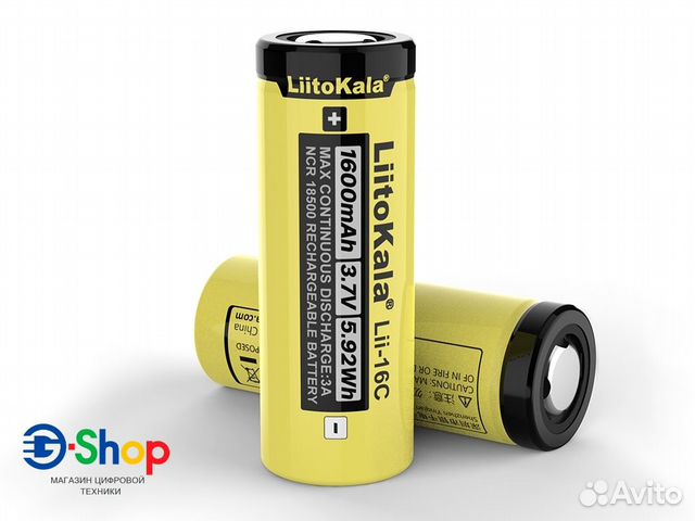 Аккумулятор Liitokala Lii-16C Li-Ion 3.7V 3А 18500