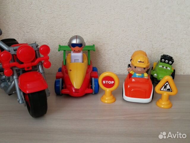 Мотоцикл, гонщик, строители, Вспыш тачки