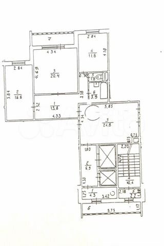 2-к. квартира, 72 м², 7/10 эт.