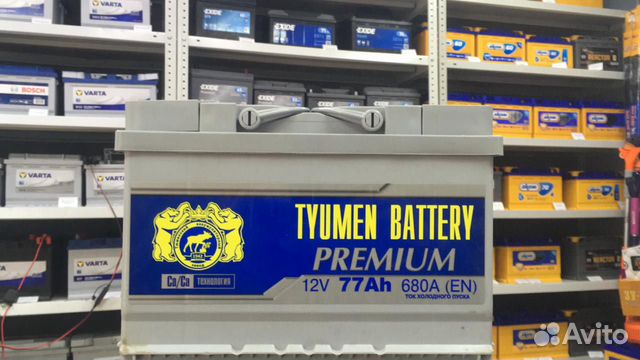 Аккумулятор Тюмень premium 77Ач 680A прямая