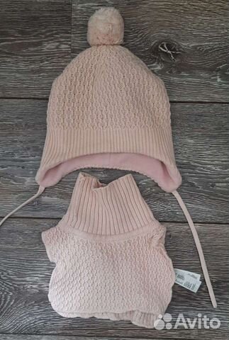 Комплект детский, шапка, манишка, HM