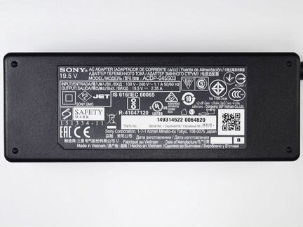 Блок питания Sony 19.5V 2.35A для KDL-32RD433 и др