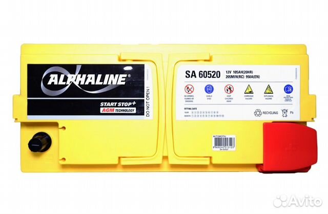 Аккумулятор alphaline AGM L6 105 Ач BMW X6, X6M