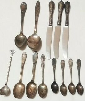 Набор столовых предметов (мельхиор)