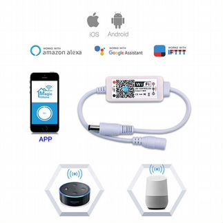 Контроллер светодиодных лент(Wi-Fi,один цвет)