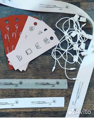 Бирки, этикетки для одежды, печать бирки